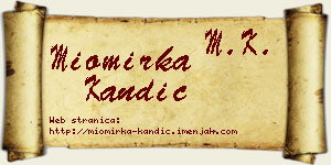 Miomirka Kandić vizit kartica